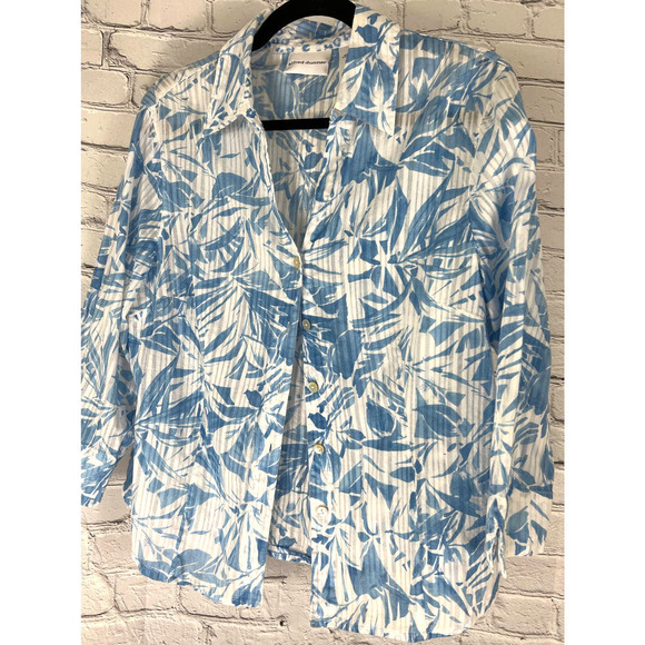 Alfred Dunner Tops - Alfred Dunner blouse light blue button down size 12